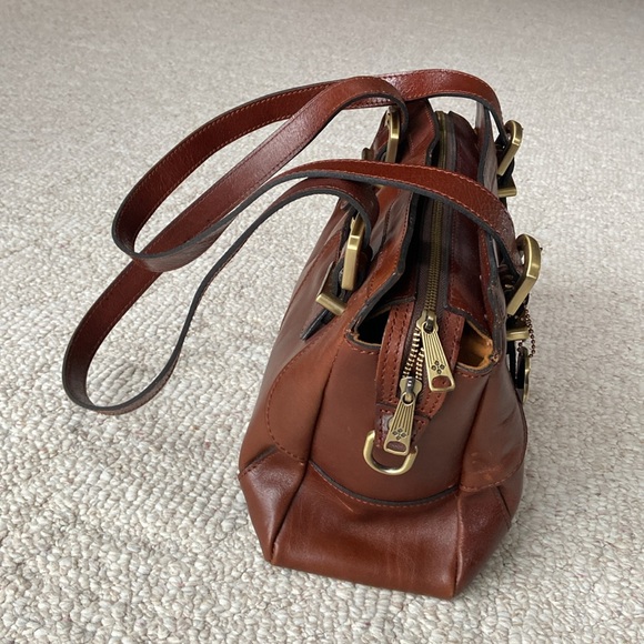 Patricia Nash Helmsley British Tan smooth leather satchel - Picture 4 of 13